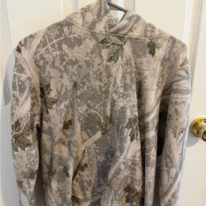 Abercrombie & Fitch Oversized Hoodie in Cream and Gray